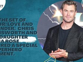 Sul set di Thor Amore e Tuono Chris Hemsworth e sua figlia India sOXL6 1 3