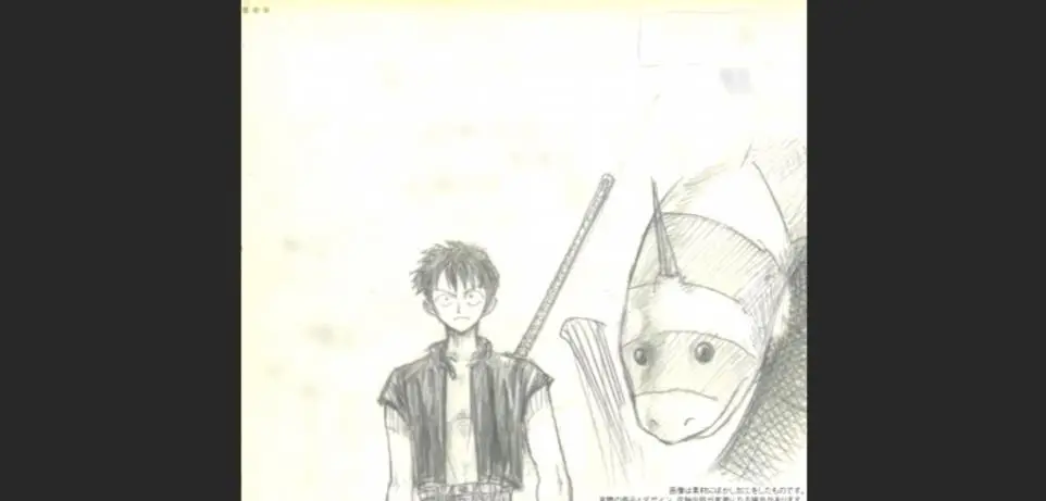 Eiichiro Oda One Piece Sketch Luffy ZK5DVQTex 2 4